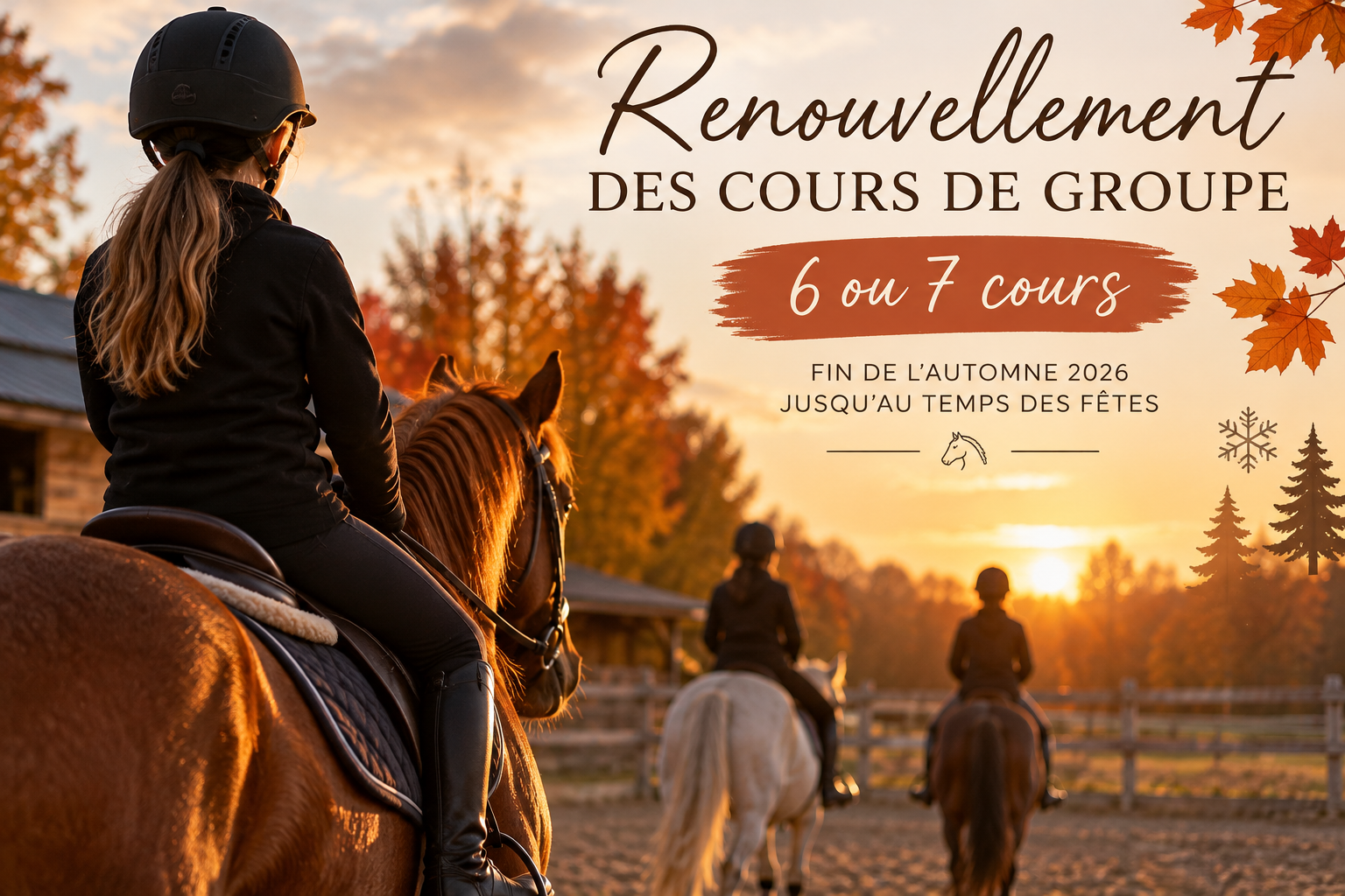 Forfait cours groupe- fin automne 2026
